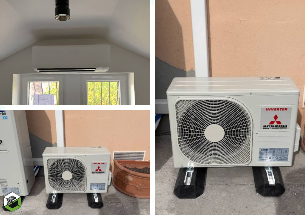 Installation d'une climatisation mono-split Mitsubishi