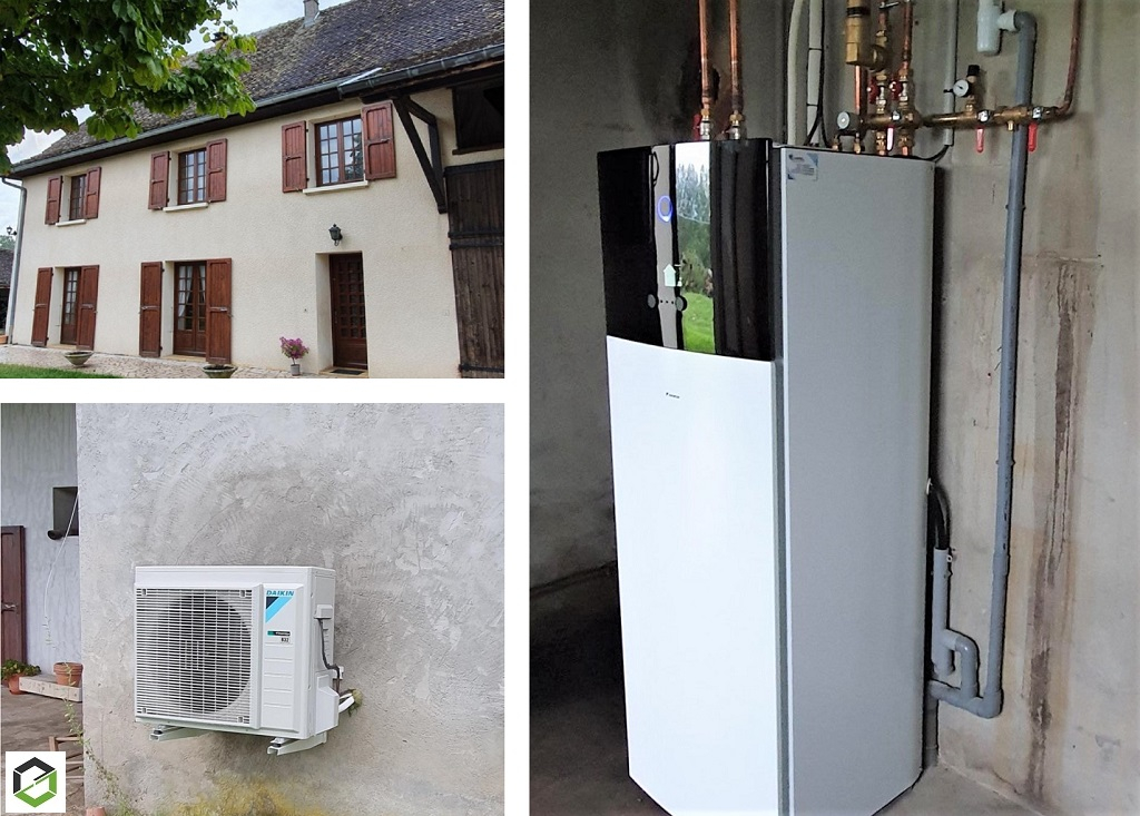 Installation d'une pompe à chaleur Air Eau Daikin 2 zones