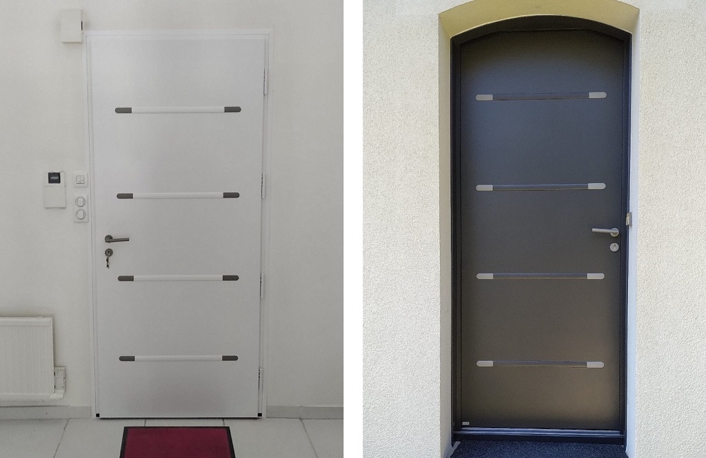 Pose d'une porte d'entrée