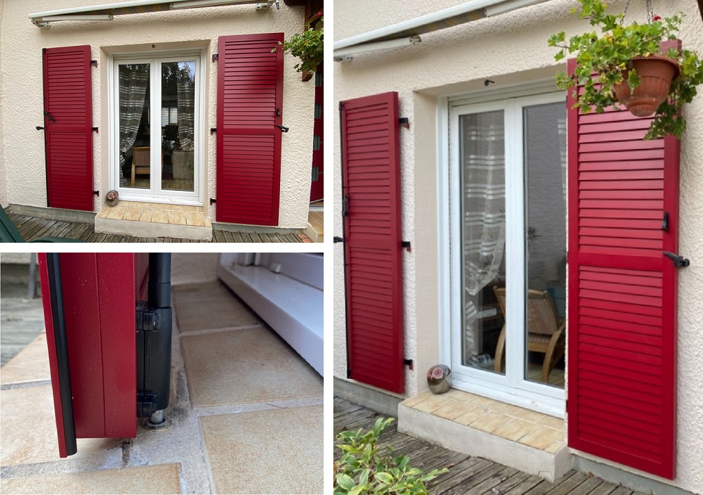 Consultez la chantier : pose de volets battants en aluminium.