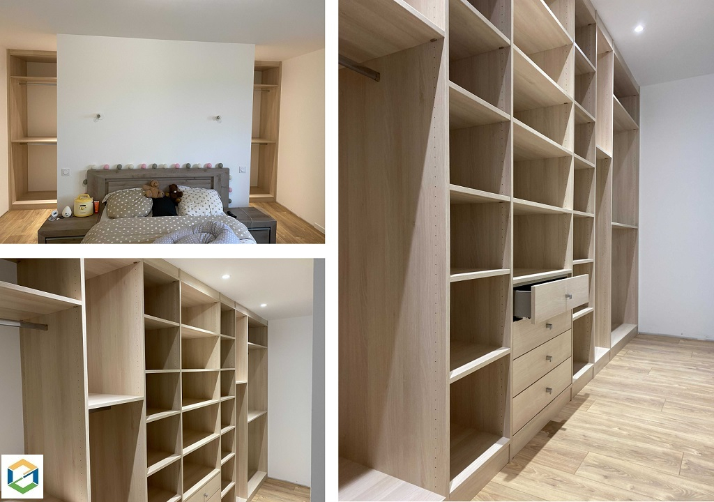 Création et pose d'un dressing bois Sogal