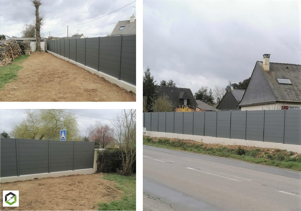 Consultez la chantier : installation d'une clôture aluminium à crevin