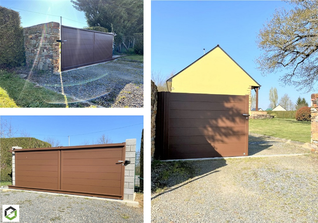 Consultez la chantier : installation d'un portail coulissant en aluminium