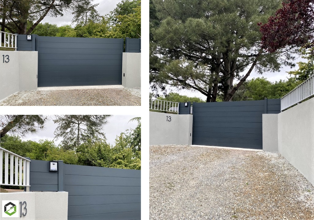 Consultez la chantier : pose d'un portail en aluminium