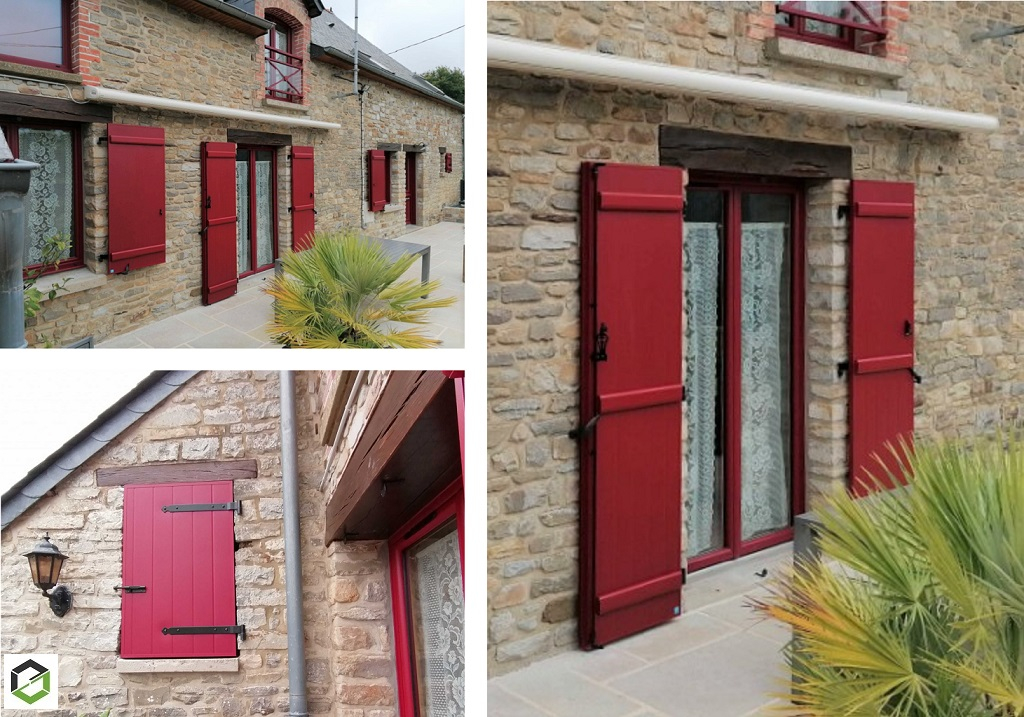 Pose de volets battants en aluminium
