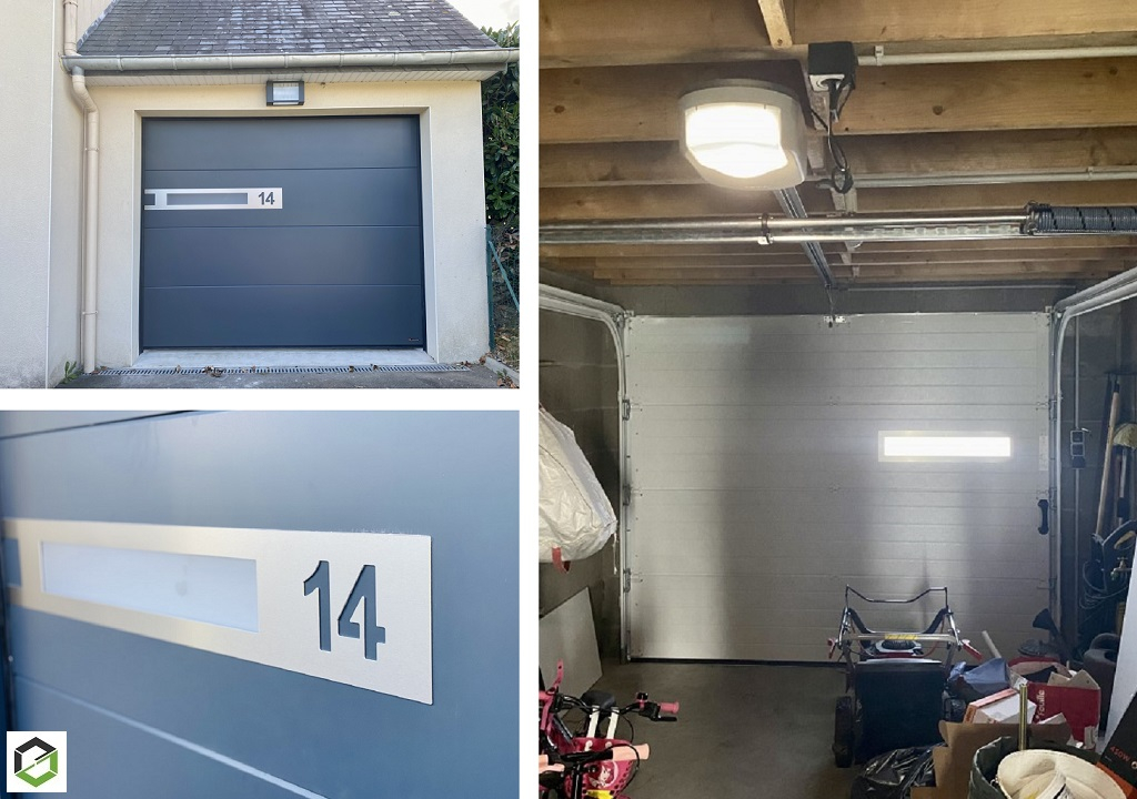 Consultez la chantier : installation de porte de garage sectionnelle plafond - artisan rge