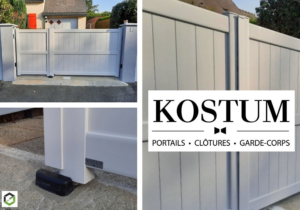 Consultez la chantier : portail battant en aluminium kostum