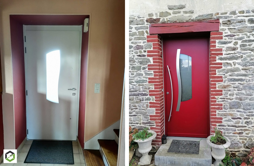 porte d'entrée en aluminium