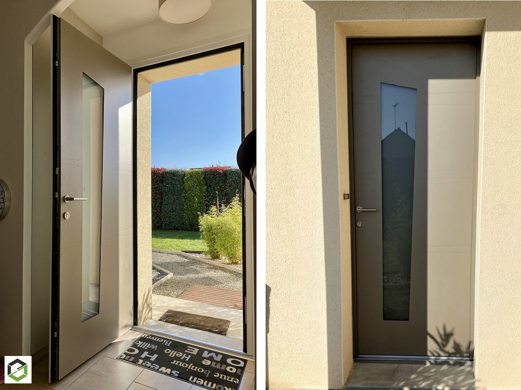 porte d'entrée en aluminium 