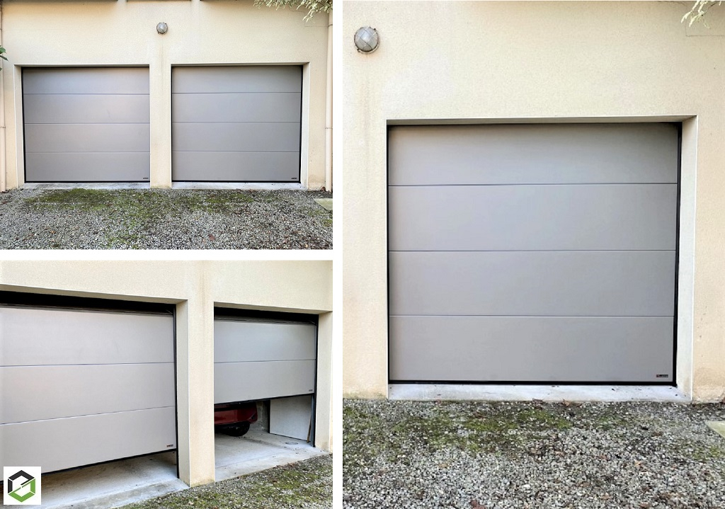 Porte de garage sectionnelle plafond