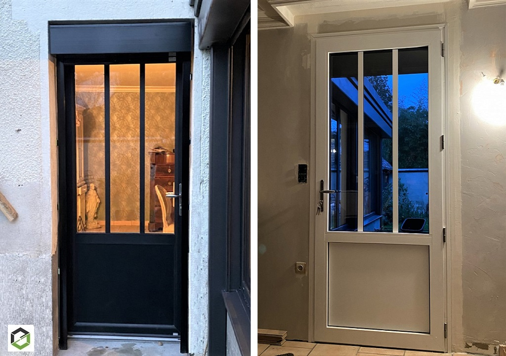 porte d'entrée en aluminium