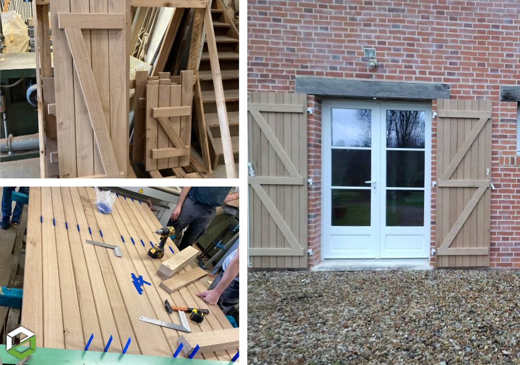 Fabrication sur mesure de volets en chêne -Loir et Cher (41)