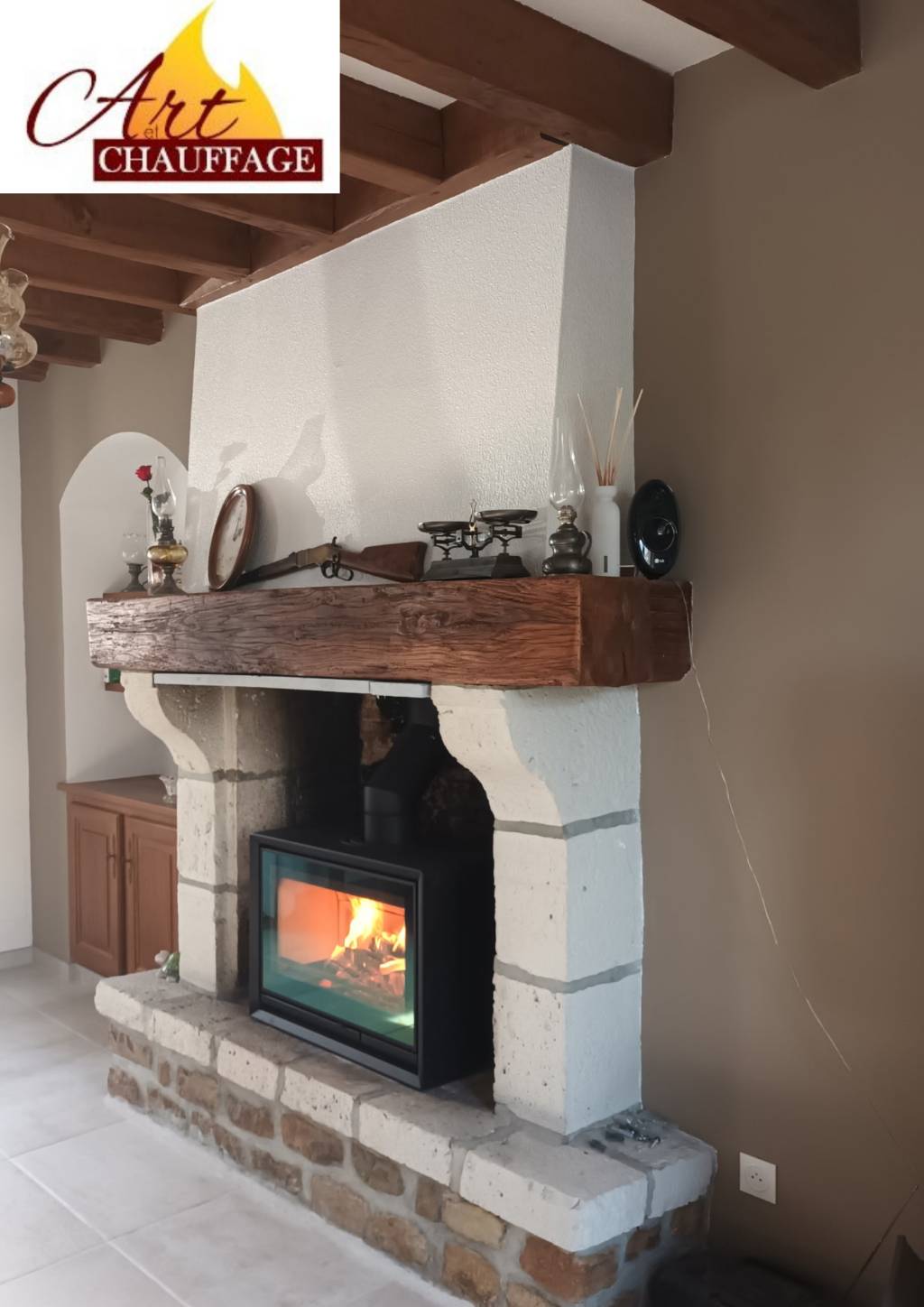 Installation d'un poêle à bois Contura 330- Sainte Cécile - L'Indre (36)