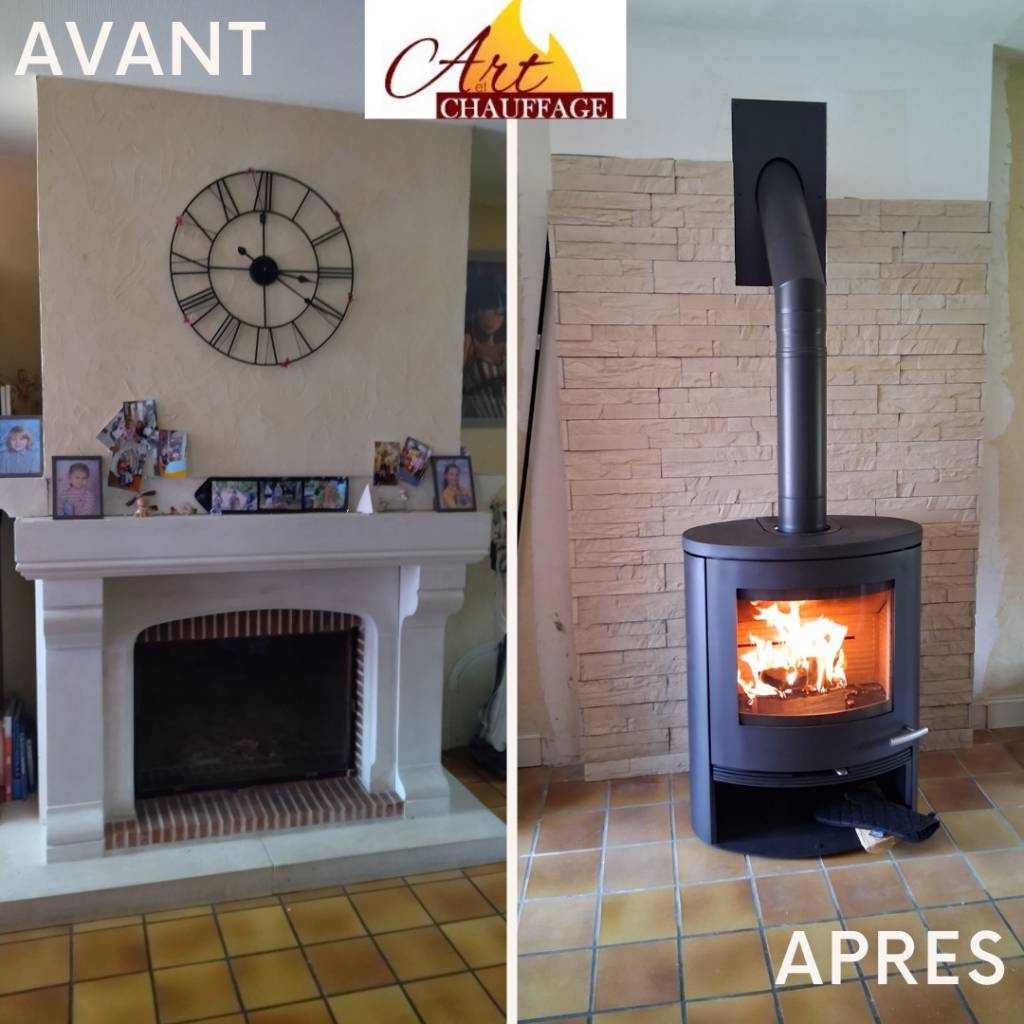 Installation d'un poêle à bois Termatech TT22R- Romorantin - Loir et Cher (41)