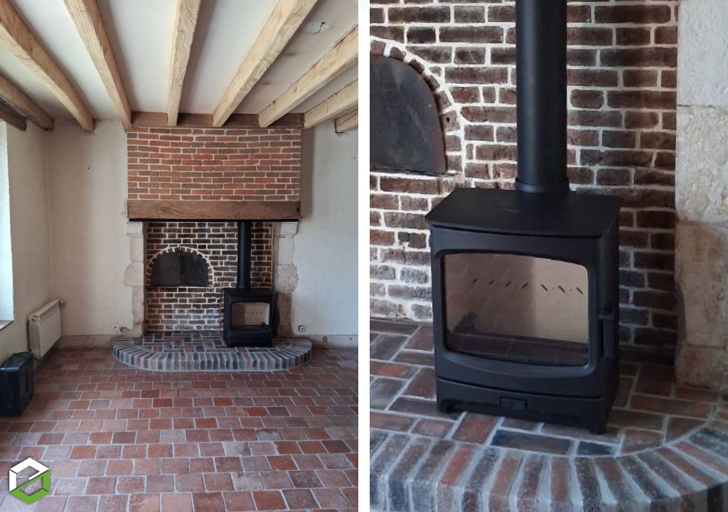 Installation d'un poêle a bois Charnwood Aire 7