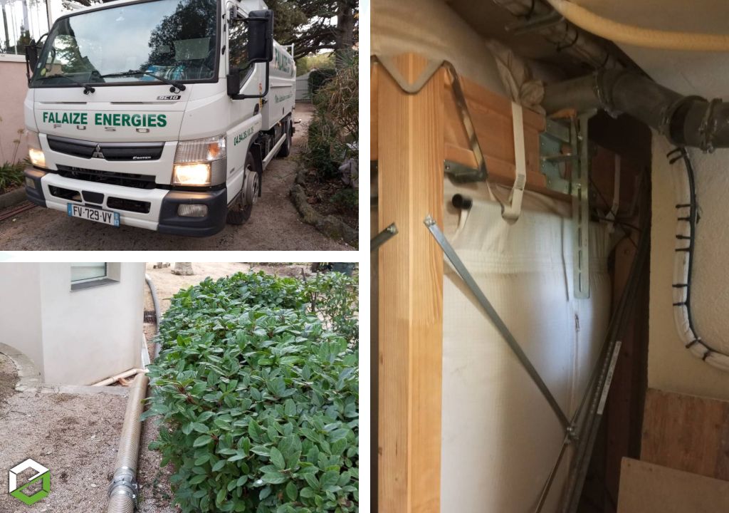 Consultez la chantier : approvisionnement de pellets réalisée par camion souffleur capable de s’adapter aux accès les plus exigeants