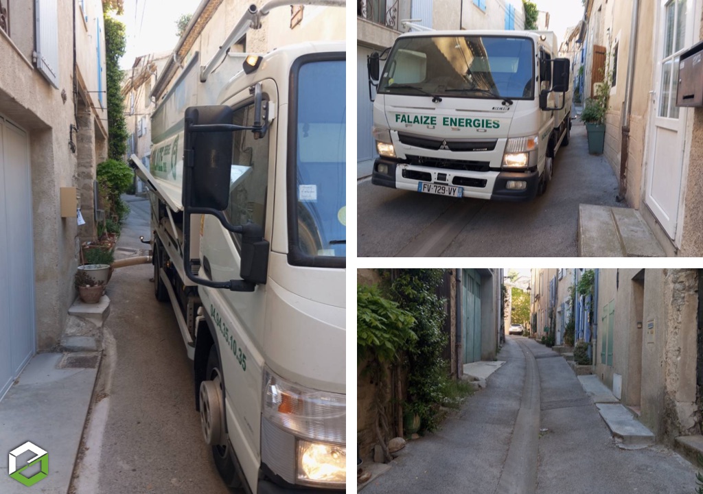Consultez la chantier : livraison de granulés vrac dans le lubéron