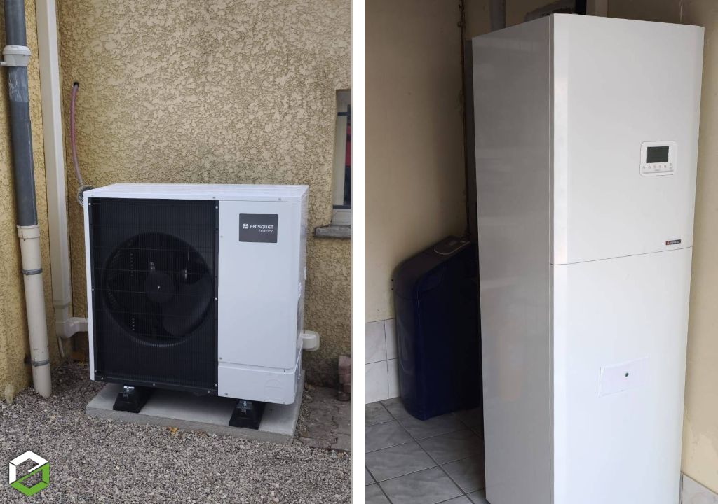 Remplacement chaudière gaz par une pompe a chaleur Air Eau Frisquet