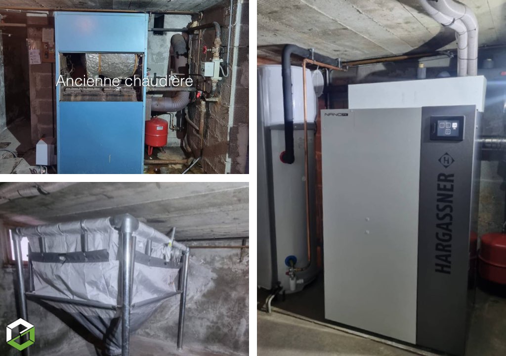 Ets PPCZ : Installation d'une chaudière à granulés de bois hargassner