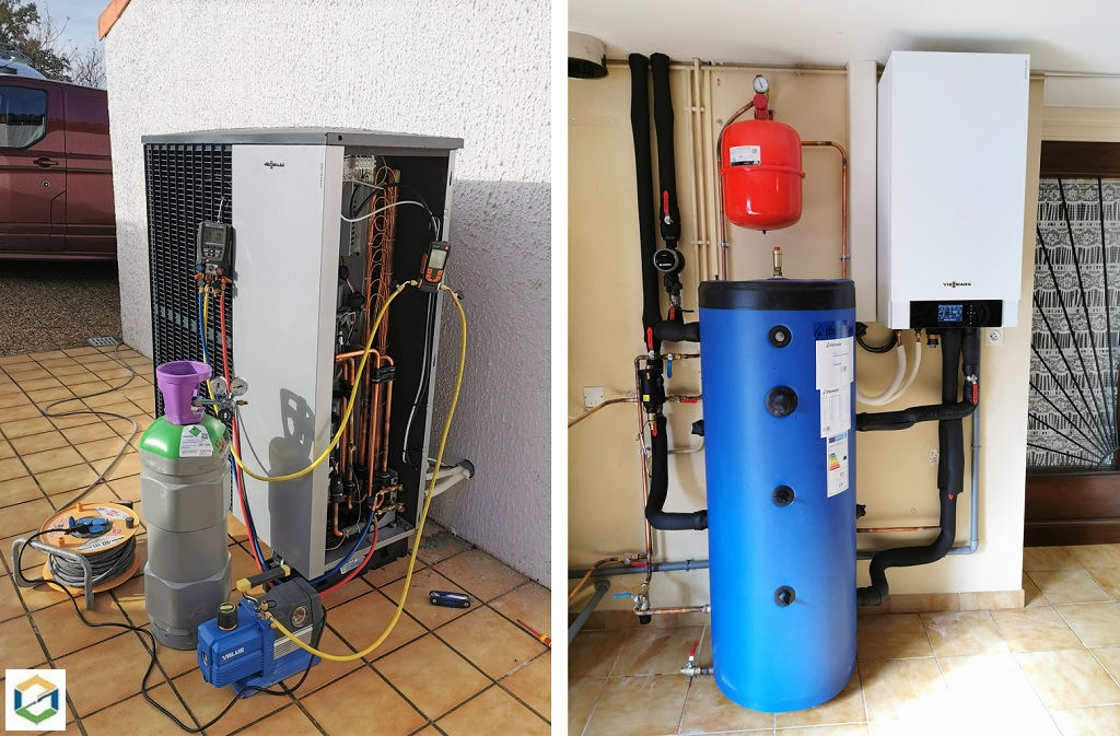 Consultez la chantier : mise en service d une pompe à chaleur viessmann 