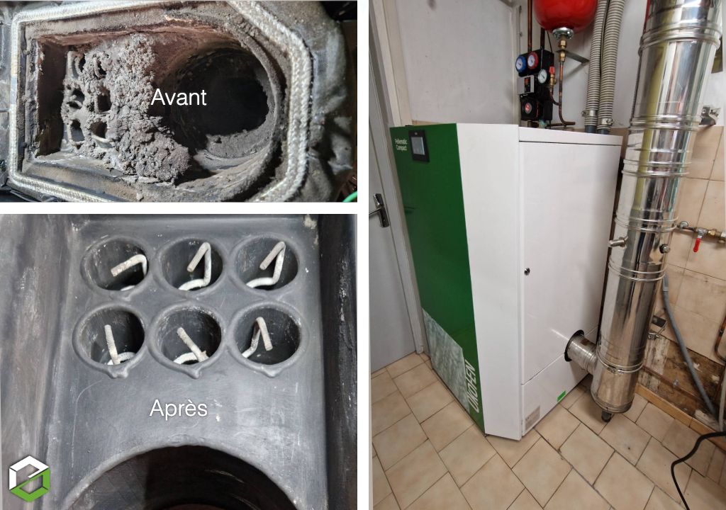 Entretien et service après-vente d'une chaudière à granulés OKOFEN avec connexion internet