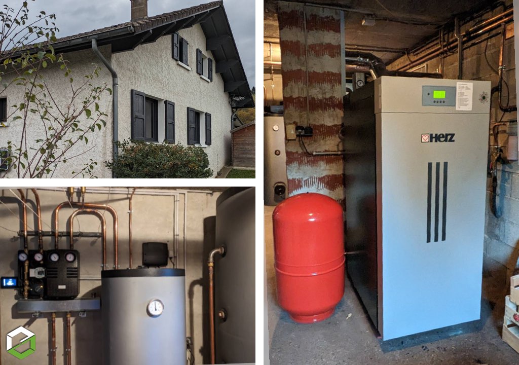 installation d'une chaudière bois bûches herz firestar lambda 20 kw - entreprise rge