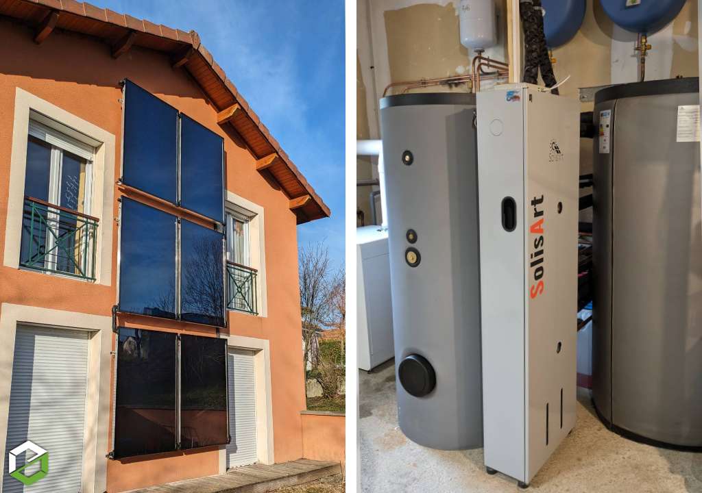 Consultez la chantier : installation d'un chauffage solaire combiné ssc (système solaire combiné) solisart - entreprise rge