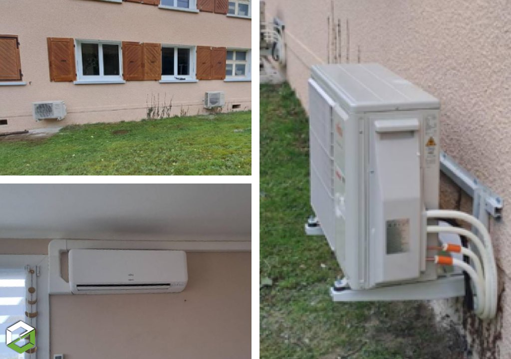 Consultez la chantier : installation d'une climatisation réversible multisplit atlantic