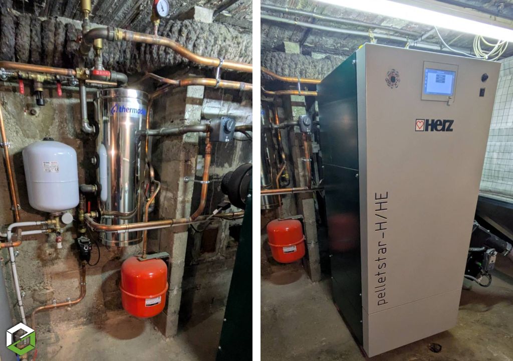 installateur chaudière herz pelletstar h20 à granulés de bois 