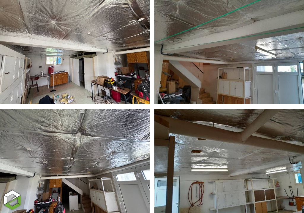SARL Abreu J : Isolation d’un plafond de garage avec du Panodal Renosoudal alu 