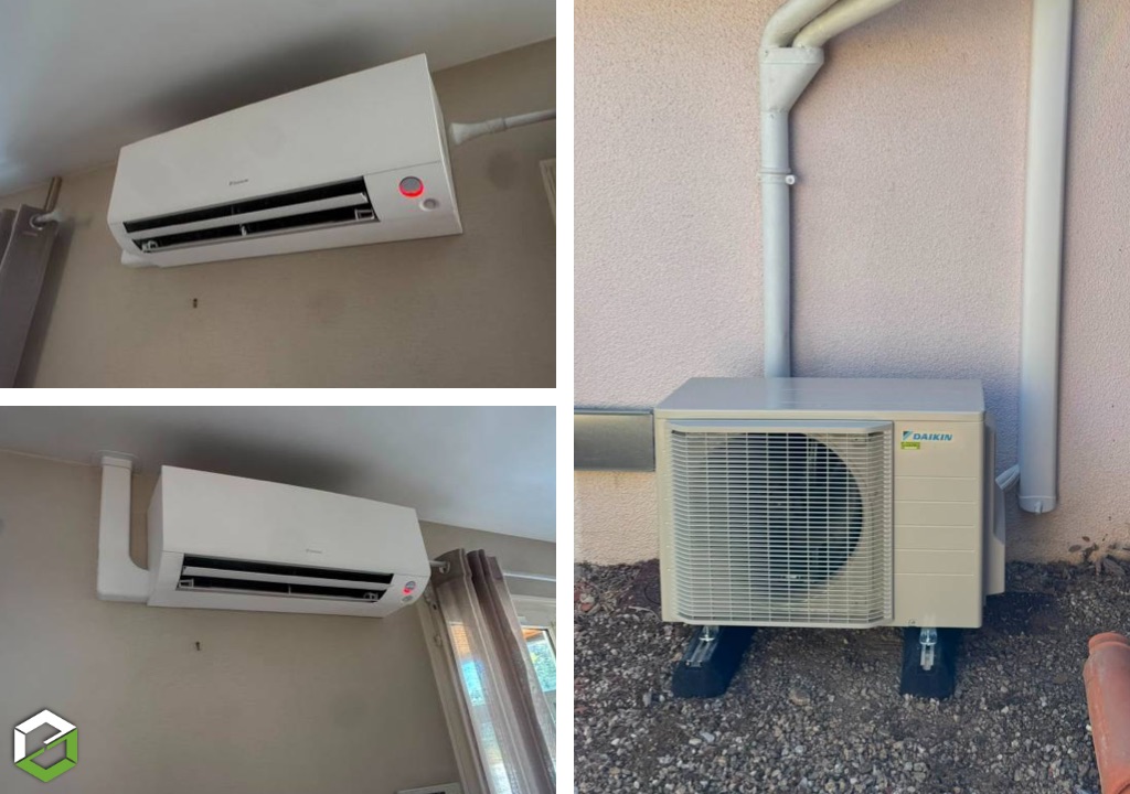 Pose d’une pompe à chaleur air/air DAIKIN Perfera