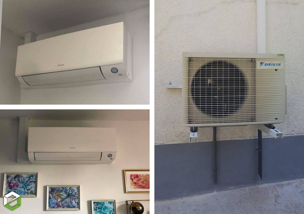 Consultez la chantier : installation d’une pompe à chaleur air/air daikin perfera avec pilotage intelligent