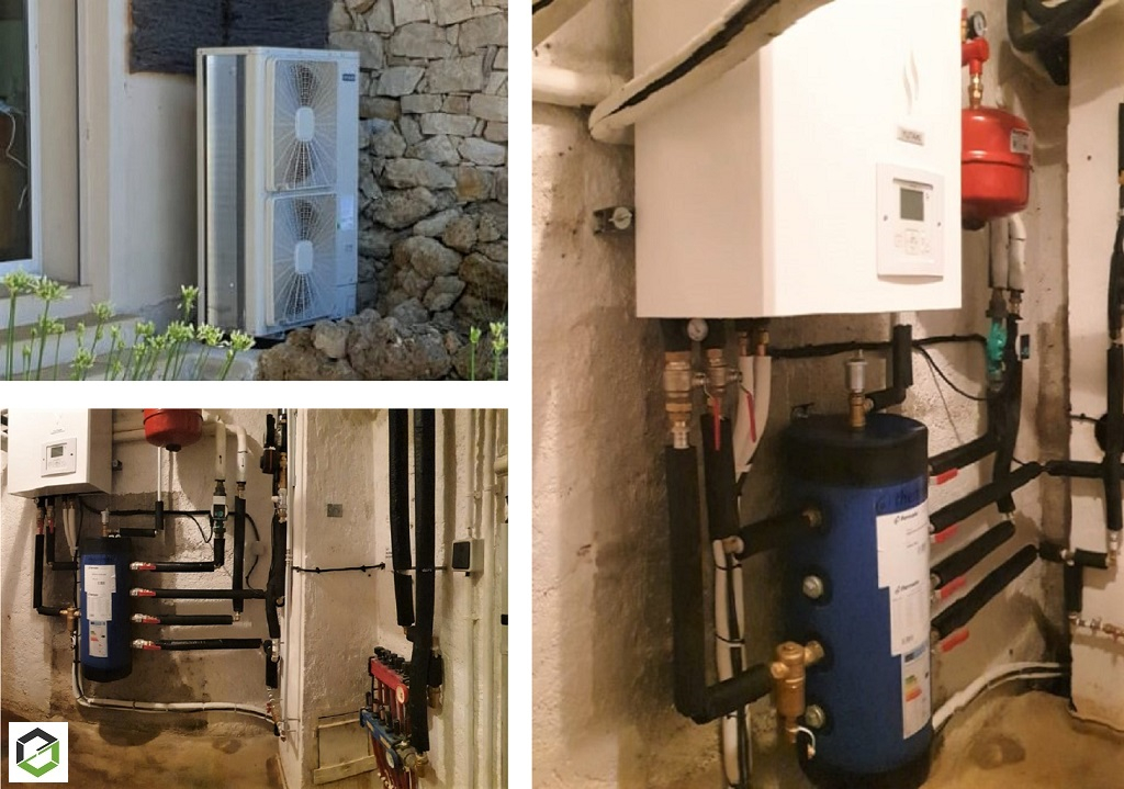 Consultez la chantier : installation d'une pompe à chaleur - hitachi