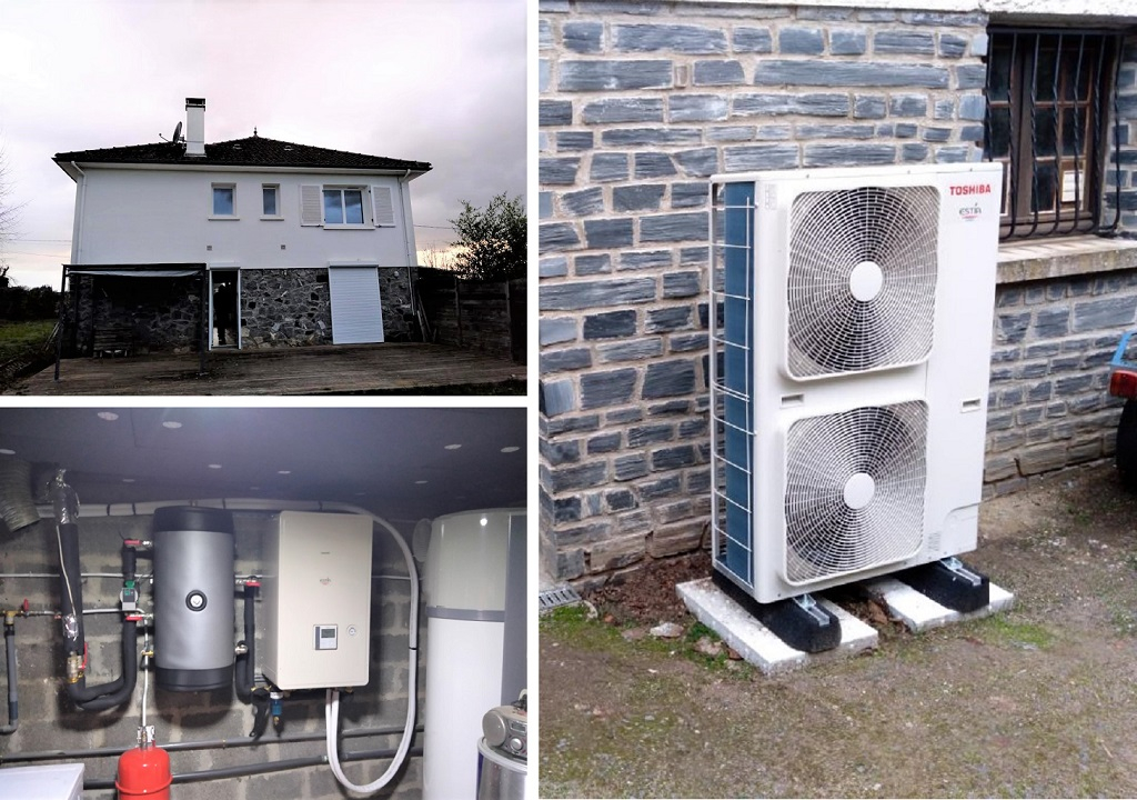 Pompe à chaleur pac air eau aérothermie toshiba 60
