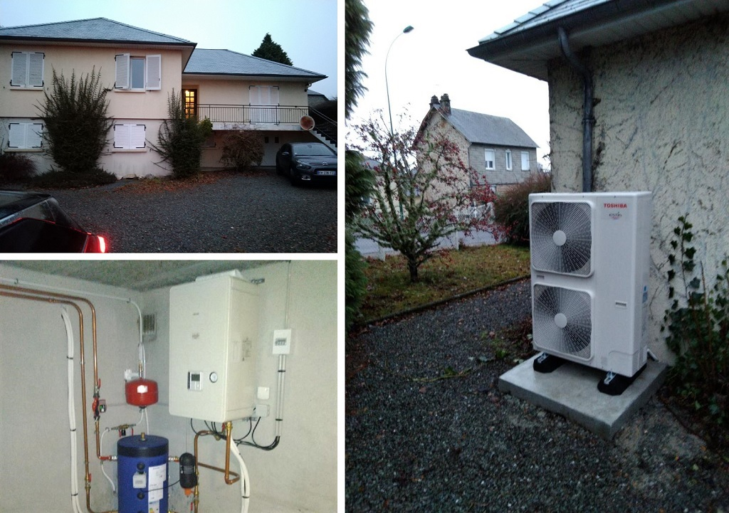 Consultez la chantier : pompe à chaleur pac air eau aérothermie toshiba 60