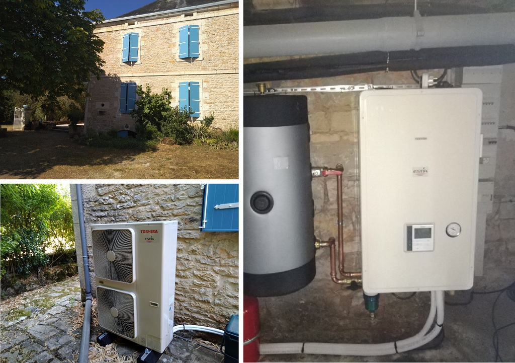 remplacement d'une chaudière fioul par une pompe à chaleur pac air eau aérothermie toshiba 60
