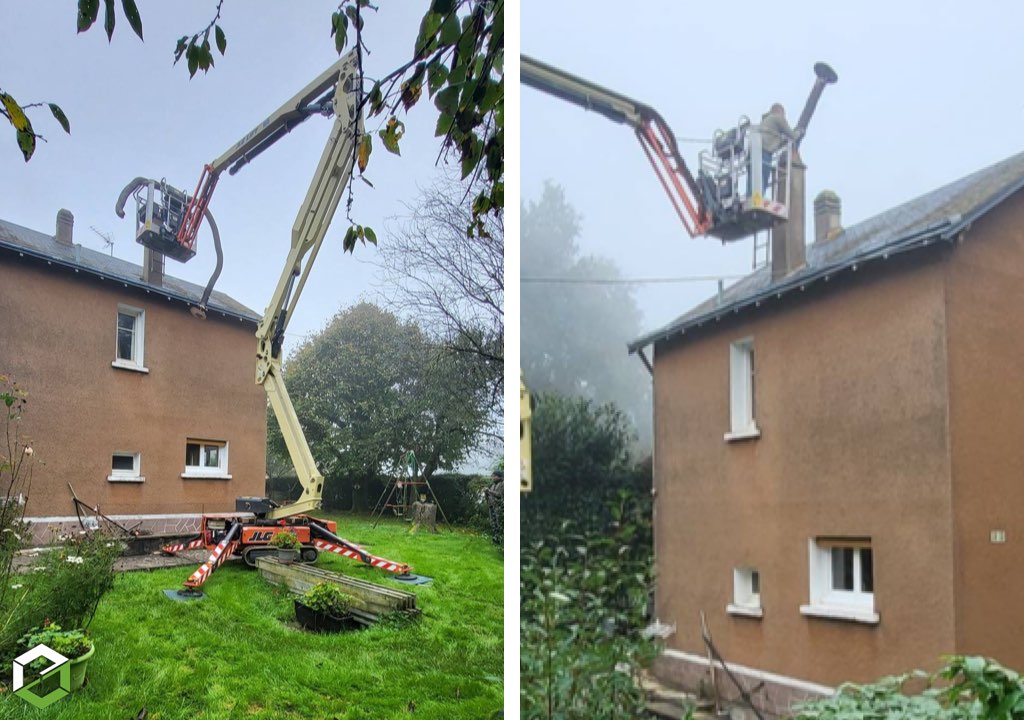 Réalisation d'un tubage avec l'intervention d'une nacelle