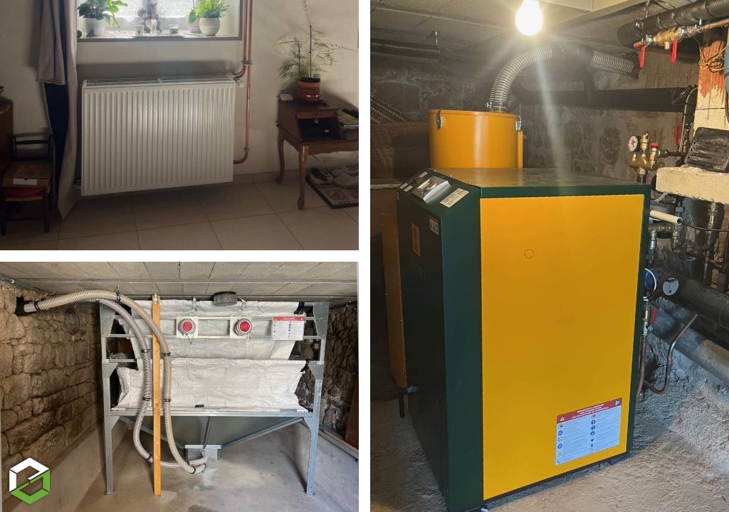 Installation d'une chaudiére à granulés de bois KWB EASYFIRE 1 USP GS15 - Entreprise RGE Qualibois