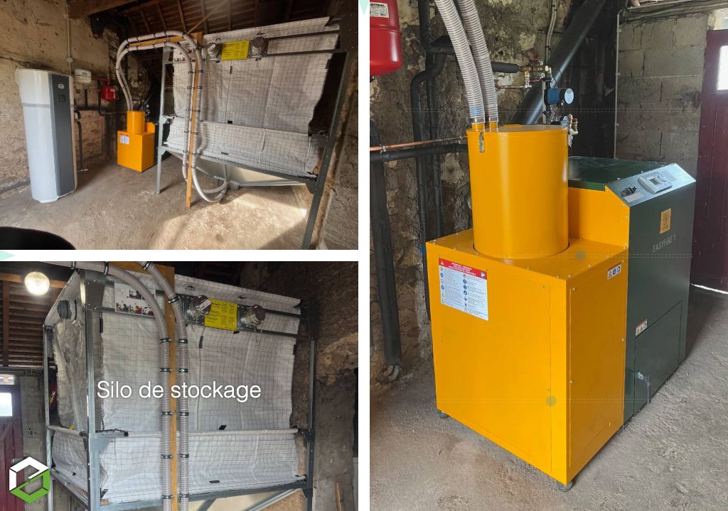 Mise en place d'une chaudiere granulés et chauffe eau KWB & THERMOR