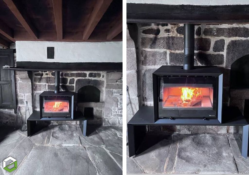 Installation d'un poêle à bois LA NORDICA DANTE 16
