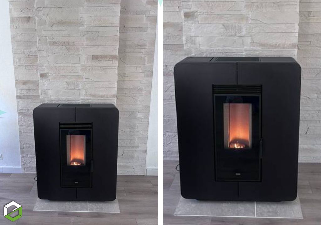 Mise en place d'un poêle à granulés de la Marque : KLOVER XS10K - Entreprise RGE Qualibois