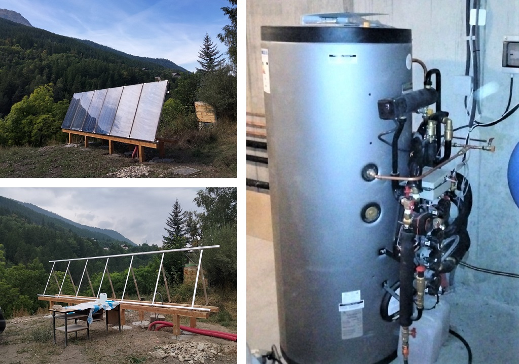 mise en place par entreprise rge d'un système de chauffage solaire solisart avec gestion à distance.