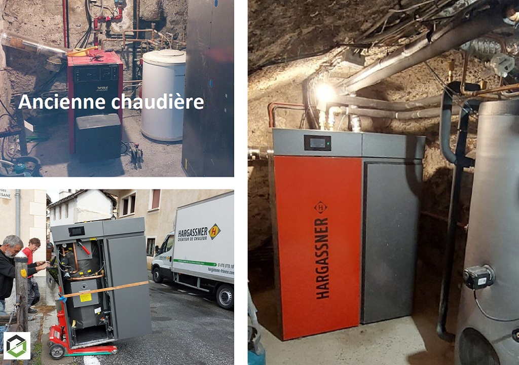 entreprise rge qualibois : installation d'une chaudière hargassner avec production d'eau chaude sanitaire