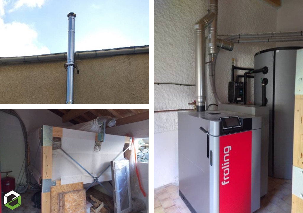 Installation d'une chaudière mixte bois /granulés Froling-Aude (11)