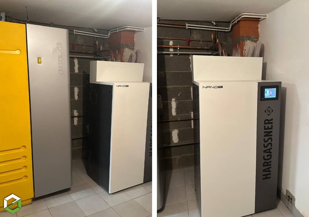 Consultez la chantier : installation d'une chaudière a granulés hargassner - installateur rge qualibois