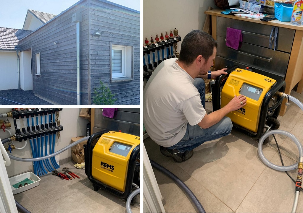 désembouage d'un plancher chauffant