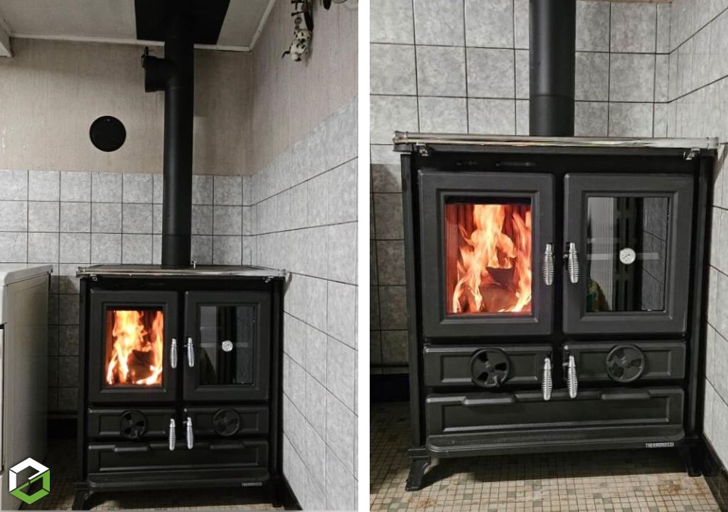 Cuisinière à bois installée par une entreprise qualifiée QUALOIBOIS RGE-Vosges (88)