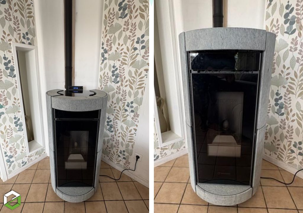 Fourniture et pose d'un Poêle à granulés par une entreprise Qualibois RGE