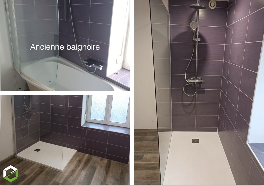 Rénovation complète d'une salle de bain par une entreprise RGE