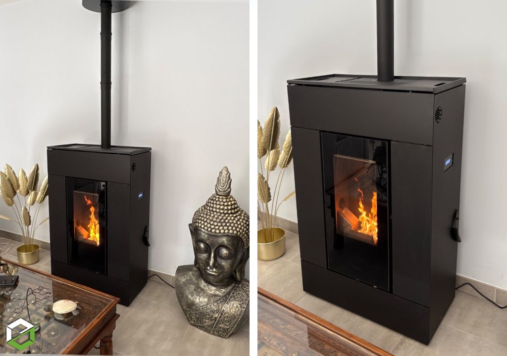 Fourniture et pose d'un poêle à granulés Thermorossi par une entreprise RGE